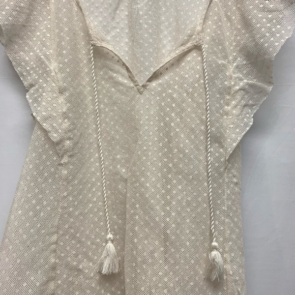 5/$35💥 Aerie Women’s Sheer Ivory Top - Picture 2 of 7